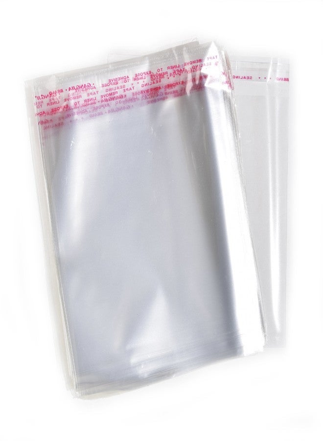 irtree 100 Square 6.5" Crystal Clear Flat Resealable Envelopes - 6 1/2" x 6 1/2" or 6.5 x 6.5 Cello Style Poly Bags with Lip Tape - Fits 6" to 6 1/4” Square Card with or Without a Paper Envelope - Image 1